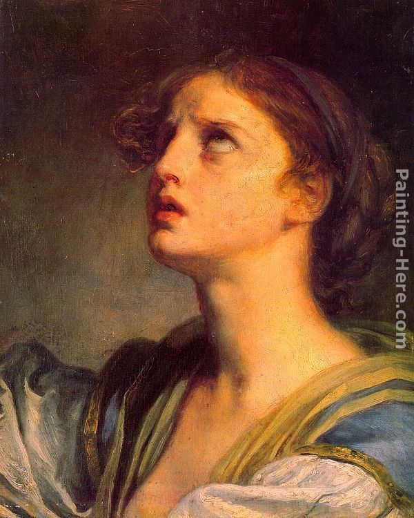 Jean Baptiste Greuze Head of a Young Girl